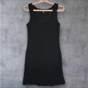 Toad & Co Sz XS Black Samba Wave Textured Tank Sleeveless A Line Dress Organic